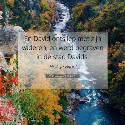 Picture 07 - 1 Koningen 2:10 NLD - En David ontsliep met zijn vaderen, en werd - Bible Verse Picture