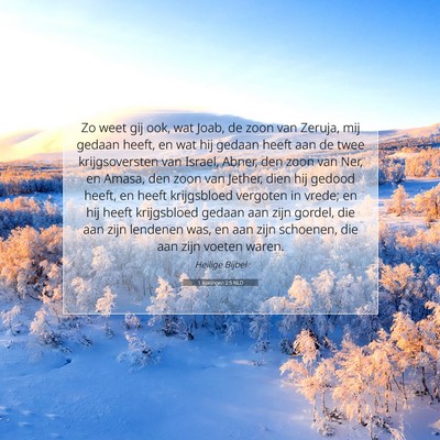 Picture 07 - 1 Koningen 2:5 NLD - Zo weet gij ook, wat Joab, de zoon van Zeruja, - Bible Verse Picture