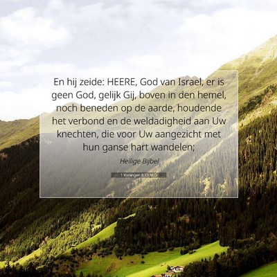 Picture 07 - 1 Koningen 8:23 NLD - En hij zeide: HEERE, God van Israel, er is geen - Bible Verse Picture