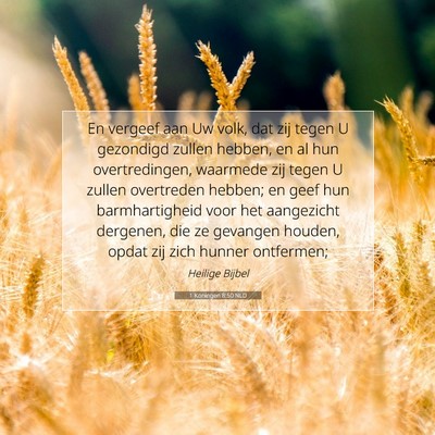 Picture 07 - 1 Koningen 8:50 NLD - En vergeef aan Uw volk, dat zij tegen U gezondigd - Bible Verse Picture