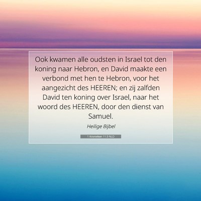 Picture 07 - 1 Kronieken 11:3 NLD - Ook kwamen alle oudsten in Israel tot den koning - Bible Verse Picture