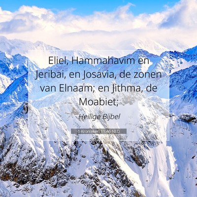 Picture 07 - 1 Kronieken 11:46 NLD - Eliel, Hammahavim en Jeribai, en Josavia, de - Bible Verse Picture