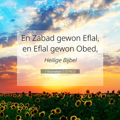 Picture 07 - 1 Kronieken 2:37 NLD - En Zabad gewon Eflal, en Eflal gewon - Bible Verse Picture