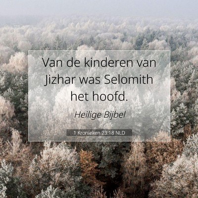 Picture 07 - 1 Kronieken 23:18 NLD - Van de kinderen van Jizhar was Selomith het - Bible Verse Picture