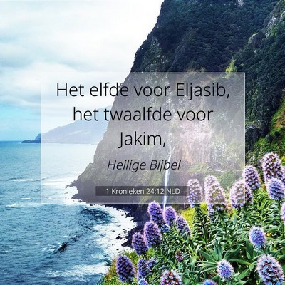 Picture 07 - 1 Kronieken 24:12 NLD - Het elfde voor Eljasib, het twaalfde voor - Bible Verse Picture