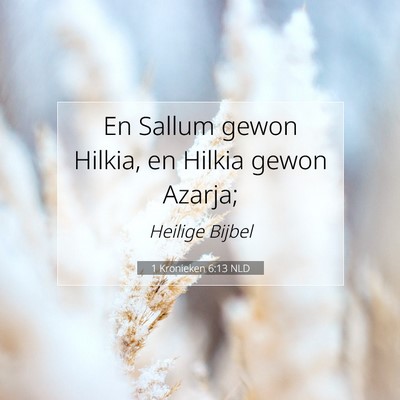 Picture 07 - 1 Kronieken 6:13 NLD - En Sallum gewon Hilkia, en Hilkia gewon - Bible Verse Picture