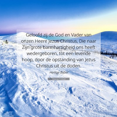 Picture 07 - 1 Petrus 1:3 NLD - Geloofd zij de God en Vader van onzen Heere Jezus - Bible Verse Picture