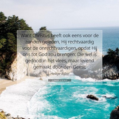 Picture 07 - 1 Petrus 3:18 NLD - Want Christus heeft ook eens voor de zonden - Bible Verse Picture