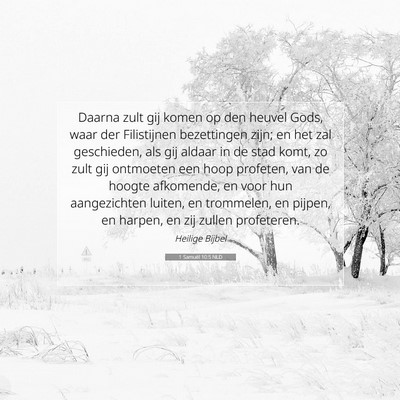 Picture 07 - 1 Samuël 10:5 NLD - Daarna zult gij komen op den heuvel Gods, waar - Bible Verse Picture