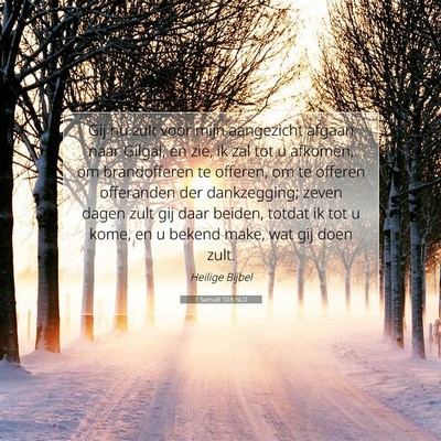 Picture 07 - 1 Samuël 10:8 NLD - Gij nu zult voor mijn aangezicht afgaan naar - Bible Verse Picture
