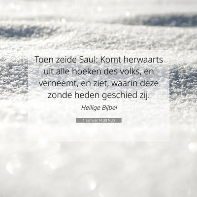 Picture 07 - 1 Samuël 14:38 NLD - Toen zeide Saul: Komt herwaarts uit alle hoeken - Bible Verse Picture