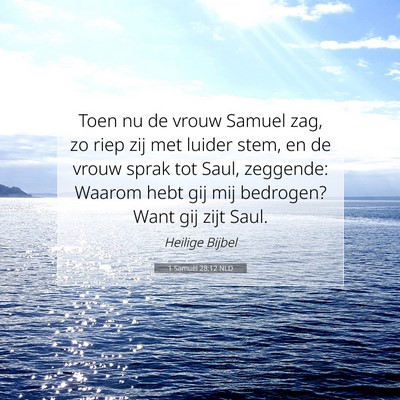 Picture 07 - 1 Samuël 28:12 NLD - Toen nu de vrouw Samuel zag, zo riep zij met - Bible Verse Picture