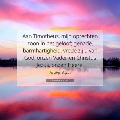 Picture 07 - 1 Timotheüs 1:2 NLD - Aan Timotheus, mijn oprechten zoon in het geloof; - Bible Verse Picture