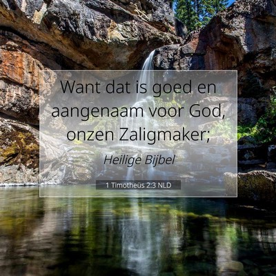 Picture 07 - 1 Timotheüs 2:3 NLD - Want dat is goed en aangenaam voor God, onzen - Bible Verse Picture