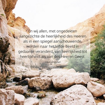 Picture 07 - 2 Corinthiër 3:18 NLD - En wij allen, met ongedekten aangezichte de - Bible Verse Picture
