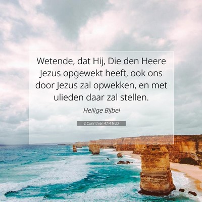 Picture 07 - 2 Corinthiër 4:14 NLD - Wetende, dat Hij, Die den Heere Jezus opgewekt - Bible Verse Picture