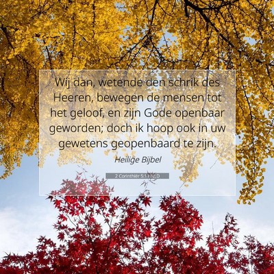 Picture 07 - 2 Corinthiër 5:11 NLD - Wij dan, wetende den schrik des Heeren, bewegen - Bible Verse Picture