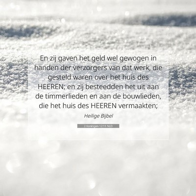 Picture 07 - 2 Koningen 12:11 NLD - En zij gaven het geld wel gewogen in handen der - Bible Verse Picture