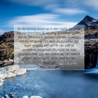 Picture 07 - 2 Koningen 7:12 NLD - En de koning stond op in den nacht, en zeide tot - Bible Verse Picture