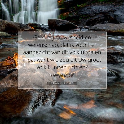 Picture 07 - 2 Kronieken 1:10 NLD - Geef mij nu wijsheid en wetenschap, dat ik voor - Bible Verse Picture