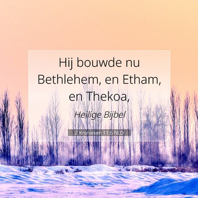 Picture 07 - 2 Kronieken 11:6 NLD - Hij bouwde nu Bethlehem, en Etham, en - Bible Verse Picture