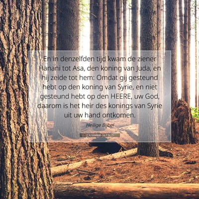 Picture 07 - 2 Kronieken 16:7 NLD - En in denzelfden tijd kwam de ziener Hanani tot - Bible Verse Picture