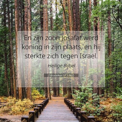 Picture 07 - 2 Kronieken 17:1 NLD - En zijn zoon Josafat werd koning in zijn plaats, - Bible Verse Picture