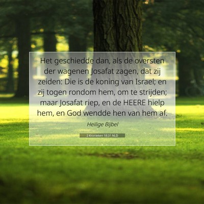 Picture 07 - 2 Kronieken 18:31 NLD - Het geschiedde dan, als de oversten der wagenen - Bible Verse Picture