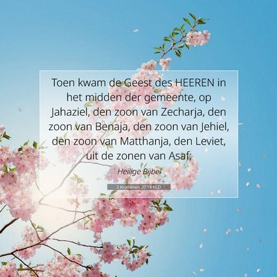Picture 07 - 2 Kronieken 20:14 NLD - Toen kwam de Geest des HEEREN in het midden der - Bible Verse Picture