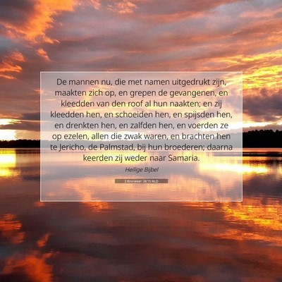 Picture 07 - 2 Kronieken 28:15 NLD - De mannen nu, die met namen uitgedrukt zijn, - Bible Verse Picture