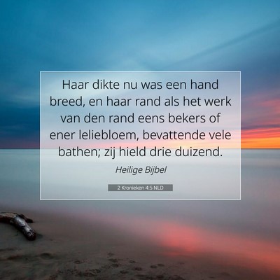 Picture 07 - 2 Kronieken 4:5 NLD - Haar dikte nu was een hand breed, en haar rand - Bible Verse Picture