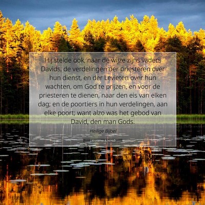 Picture 07 - 2 Kronieken 8:14 NLD - Hij stelde ook, naar de wijze zijns vaders - Bible Verse Picture