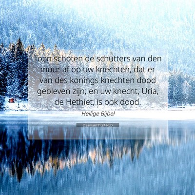 Picture 07 - 2 Samuël 11:24 NLD - Toen schoten de schutters van den muur af op uw - Bible Verse Picture