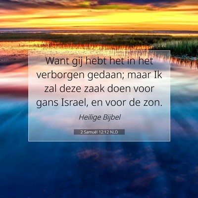Picture 07 - 2 Samuël 12:12 NLD - Want gij hebt het in het verborgen gedaan; maar - Bible Verse Picture