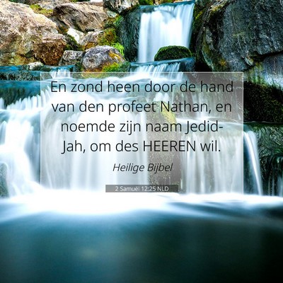 Picture 07 - 2 Samuël 12:25 NLD - En zond heen door de hand van den profeet Nathan, - Bible Verse Picture