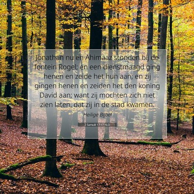 Picture 07 - 2 Samuël 17:17 NLD - Jonathan nu en Ahimaaz stonden bij de fontein - Bible Verse Picture