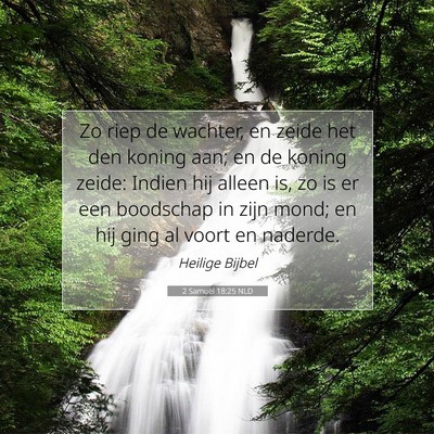 Picture 07 - 2 Samuël 18:25 NLD - Zo riep de wachter, en zeide het den koning aan; - Bible Verse Picture