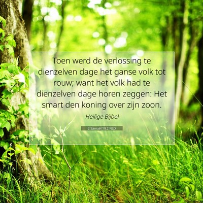 Picture 07 - 2 Samuël 19:2 NLD - Toen werd de verlossing te dienzelven dage het - Bible Verse Picture
