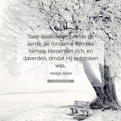 Picture 07 - 2 Samuël 22:8 NLD - Toen daverde en beefde de aarde; de fondamenten - Bible Verse Picture