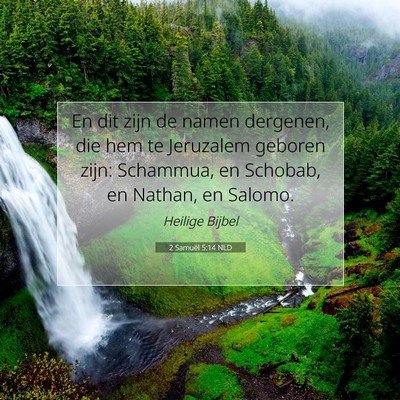Picture 07 - 2 Samuël 5:14 NLD - En dit zijn de namen dergenen, die hem te - Bible Verse Picture