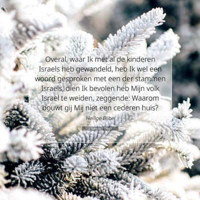 Picture 07 - 2 Samuël 7:7 NLD - Overal, waar Ik met al de kinderen Israels heb - Bible Verse Picture