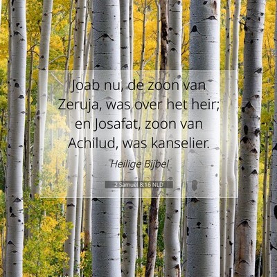 Picture 07 - 2 Samuël 8:16 NLD - Joab nu, de zoon van Zeruja, was over het heir; - Bible Verse Picture