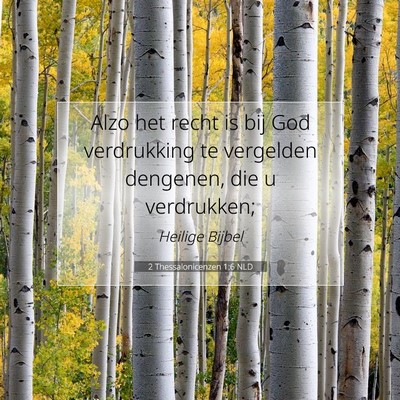Picture 07 - 2 Thessalonicenzen 1:6 NLD - Alzo het recht is bij God verdrukking te - Bible Verse Picture