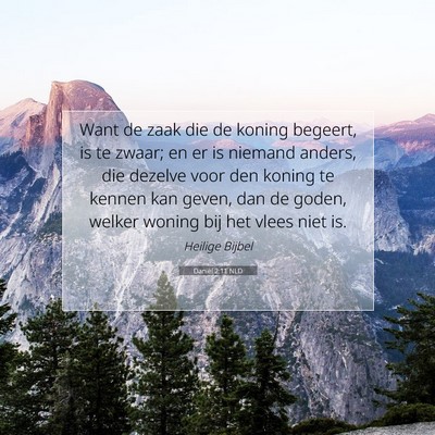 Picture 07 - Daniël 2:11 NLD - Want de zaak die de koning begeert, is te zwaar; - Bible Verse Picture