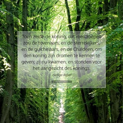 Picture 07 - Daniël 2:2 NLD - Toen zeide de koning, dat men roepen zou de - Bible Verse Picture