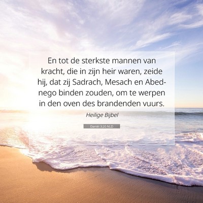 Picture 07 - Daniël 3:20 NLD - En tot de sterkste mannen van kracht, die in zijn - Bible Verse Picture