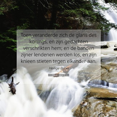 Picture 07 - Daniël 5:6 NLD - Toen veranderde zich de glans des konings, en - Bible Verse Picture