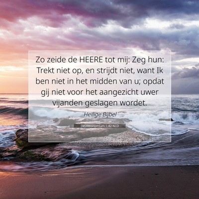 Picture 07 - Deuteronomium 1:42 NLD - Zo zeide de HEERE tot mij: Zeg hun: Trekt niet - Bible Verse Picture