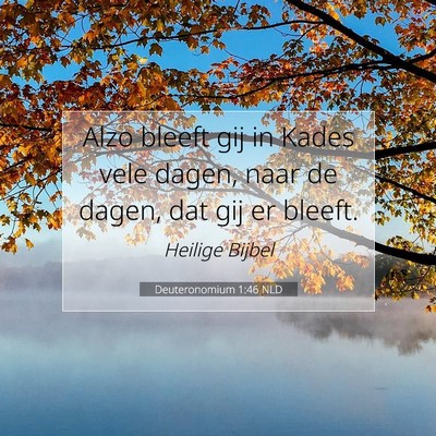 Picture 07 - Deuteronomium 1:46 NLD - Alzo bleeft gij in Kades vele dagen, naar de - Bible Verse Picture