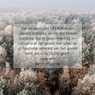 Picture 07 - Deuteronomium 11:17 NLD - Dat de toorn des HEEREN tegen ulieden ontsteke, - Bible Verse Picture